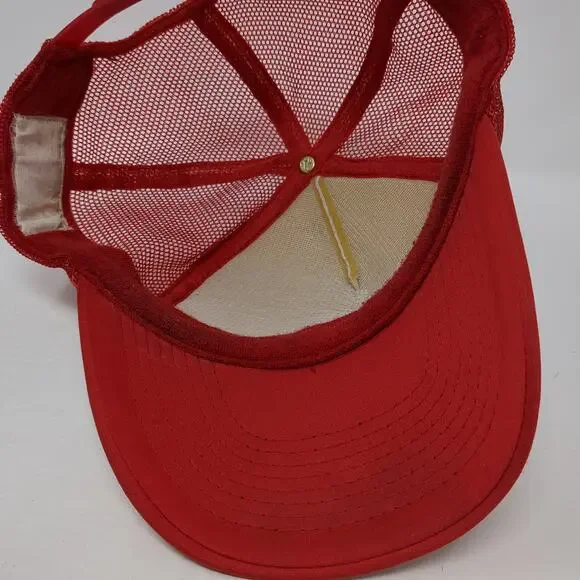 Cowboys Rv-Mart Snapback Trucker Hat Red One Size Adjustable Mesh Back Rope - Picture 7 of 8